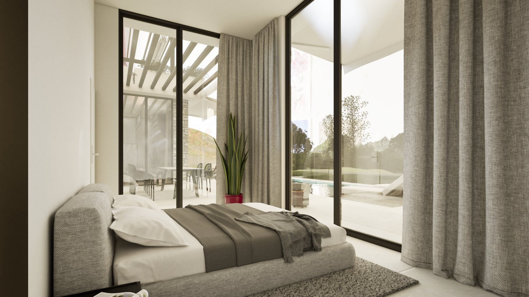 Kirianna bedroom with glazing