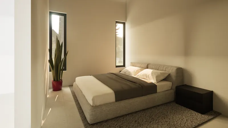 Villa P bedroom two interior view 2